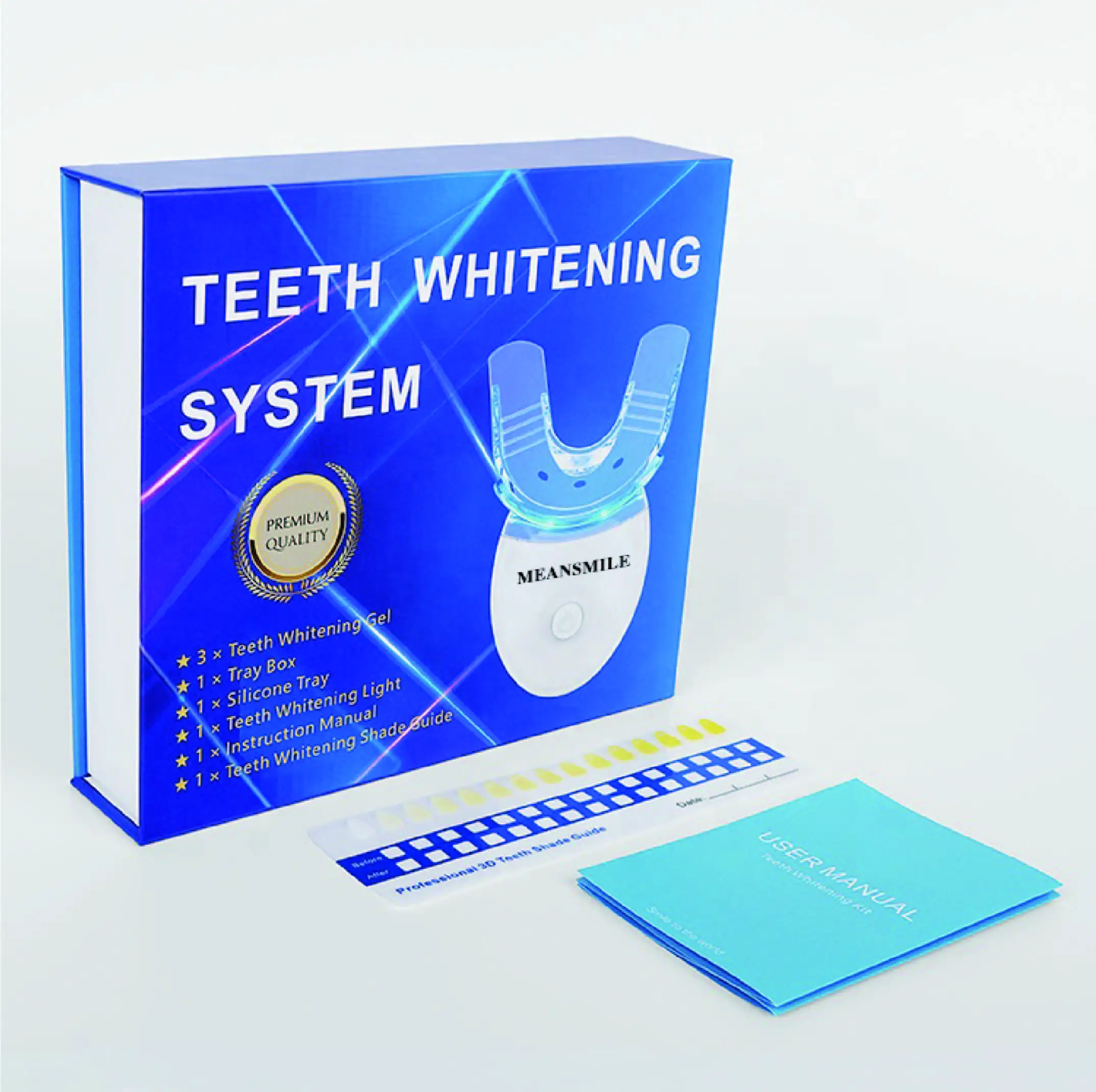 

Teeth Whitening Kit 5 LED whitening light 3 Whitening Gel Syringes Bleaching Tooth