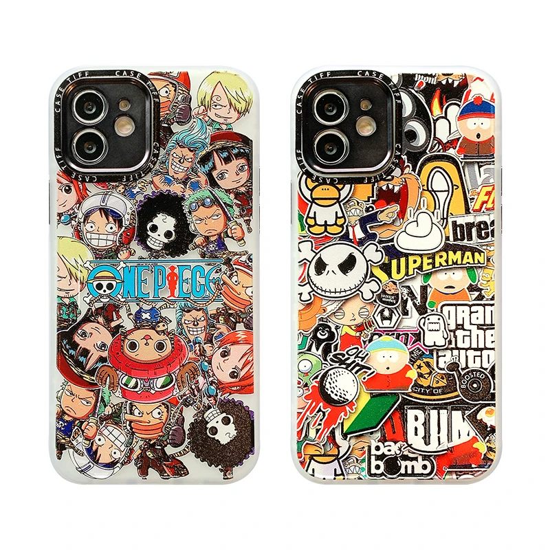 

Custom Cartoon One Piece Luffy Pattern Soft TPU Shockproof Cover For iPhone 13 12 11 xr xs max 7/8 6 plus Mobile Phone Case