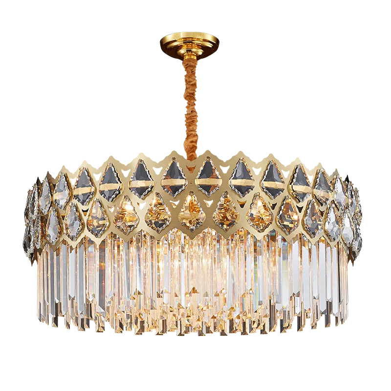 

Modern Led Ceiling Lighting Dinning Room Luxury Rock Crystal Pendant Light Chandelier For Restaurant, Black