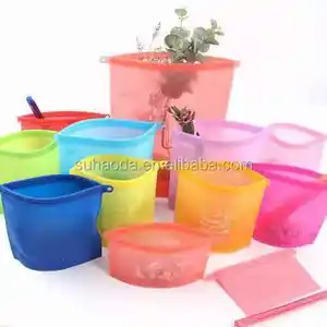 Image of Amazon 1 gallon 4000ml Reusable Silicone Food Bag Press Seal Storage Bag