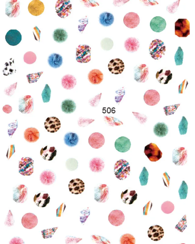 

504-516 Morandi Dot Christmas Snowflake Nail Decal 3D Adhesive Nail Sticker Wholesale