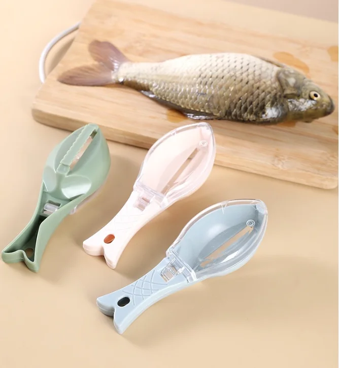 

Fish Skin Brush Plastic Fish Scales Graters Scraper Easy Kitchen Cleaning Tool