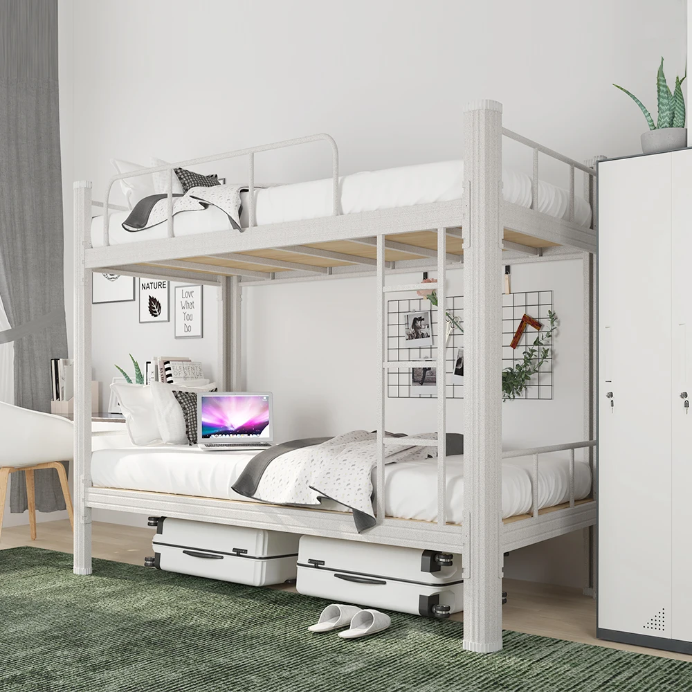 
Factory Sales Metal Triple Steel Bunk Bed with Desk for School MIlitary 