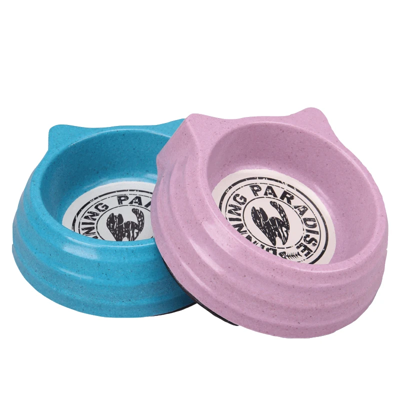 

Wholesale Cute Portable Travel Outdoor Plastic Melamine Bamboo Fiber Slow Feeder Dog Bowls for Pets, Pink/blue