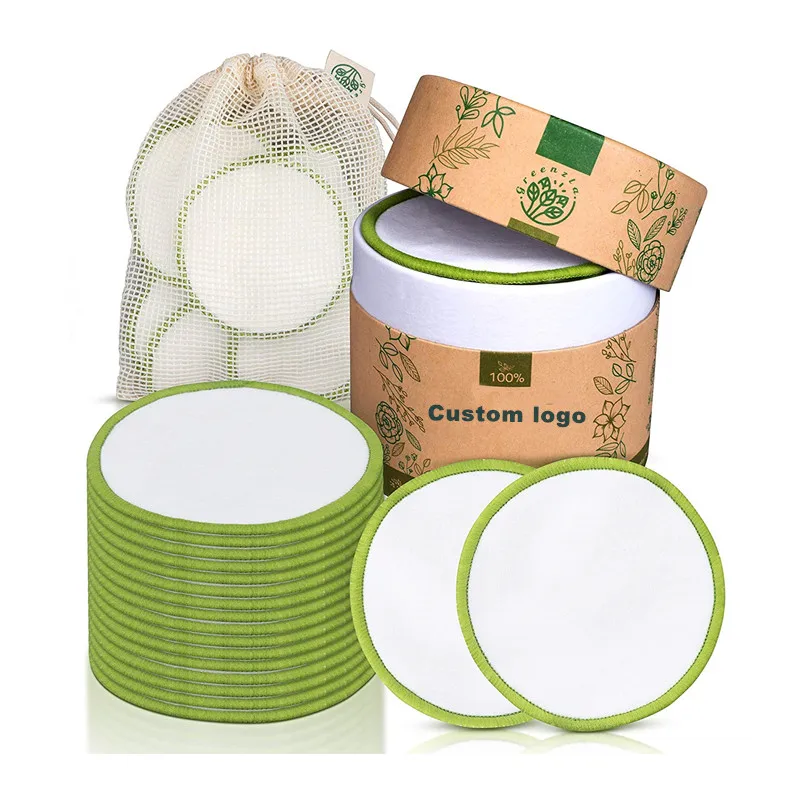 

Super soft reusable colorful print cotton microfiber make up washable bamboo makeup remover pads, Yellow,white,blue,pink