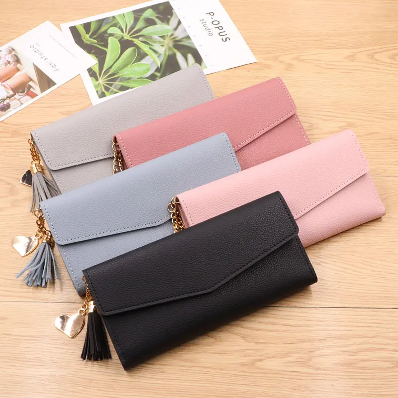 

Wholesale Cheaper Multi Colors PU Leather Women Long Clutch Wallet for LadiesHot