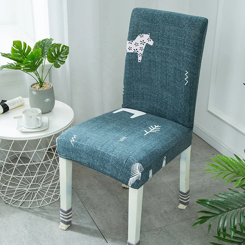 
Simple hotel restaurant printed stretch chair cover for home 