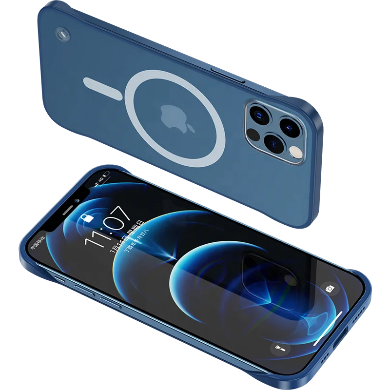 

mobile phone case borderless 12pro ultra-thin anti-fall wireless charging magsafe magnetic protection cove for Apple 12, Optional