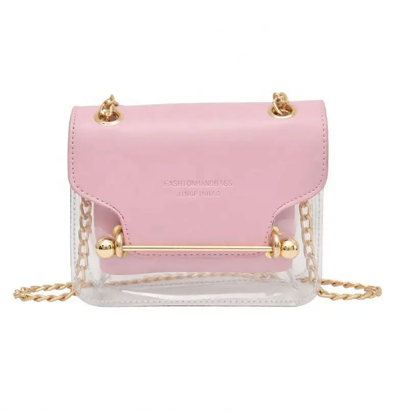 

Hot Sale Ins Style Fashion Women Transparent transparent PVC Purse Crossbody Shoulder jelly purse handbags