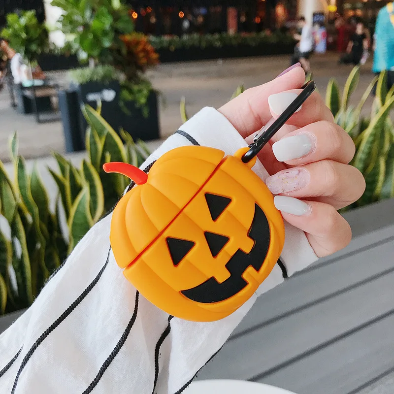 

Aibangjia Pumpkin Jack Lantern 3D Cartoon Case For Airpods Cover Cartoon Jack O'lantern Case For Airpod 2