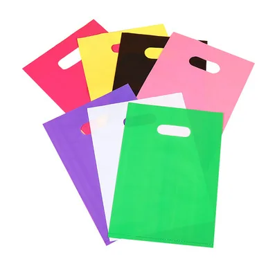 

Made Retail Printed Pe Biodegradable With Logos  Plastic Reusable Shopping Bags, Various color