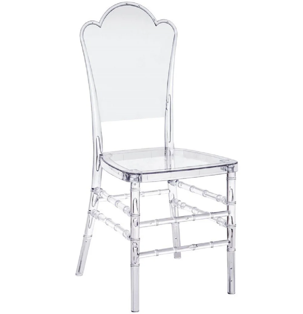 

Modern Plastic PC Resin Peak Backrest Dining Chairs Crystal Tiffany Colorful Design for Hotel Banquet and Wedding Event