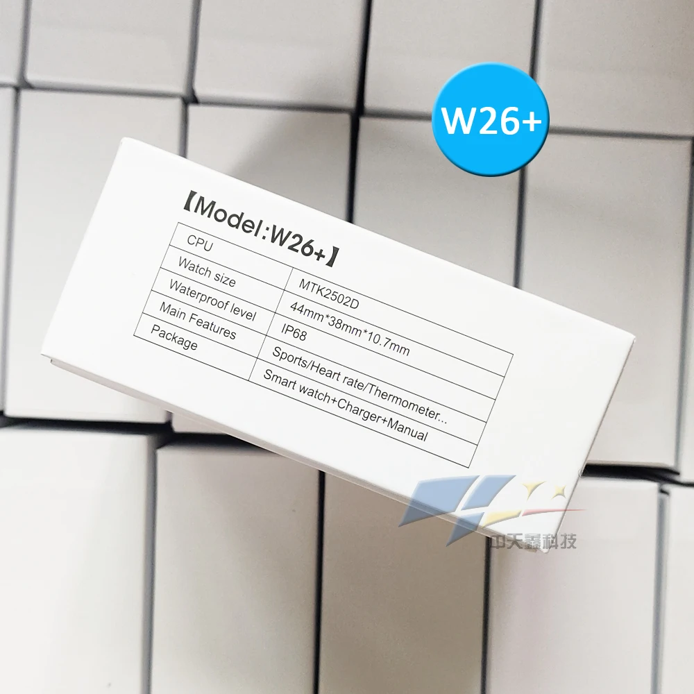 

2021 New smart watch w26+ seri 6 W26plus Smart Bracelet Heart Rate Monitor IP68 waterproof Fitness smartwatch, Black white rose gold