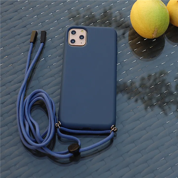Soft Silicone Necklace Lanyard Back Cover For Iphone 11 Pro Max Phone Case