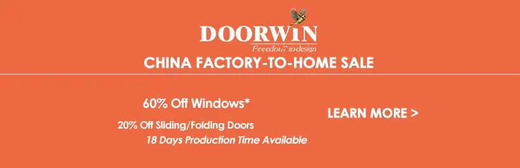Doorwin wood aluminum garden windows with removable mosquito net window