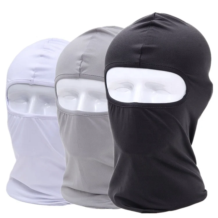 Wholesale solid color Cycling facekini Polyester Balaclava Full Face Mask Outdoor Motorcycle Ski Balaclava