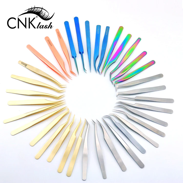 

High Quality Private Label Mini False Lashes Tweezer Wholesale Custom Logo Eyelashes Extensions Tweezers, Blue,rainbow,silver,glod,rose gold