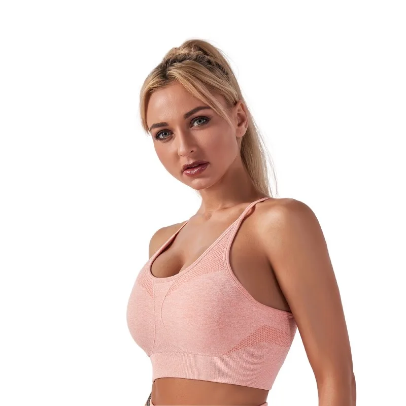 

New Arrival Sport Bra Top Fitness Padded Plus Size Us Sizes Sports Bra, Pink