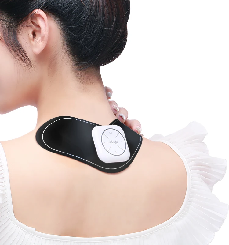 

U Shape Portable Travel Handheld TENS Unit EMS Neck Massager With Microcurrent Pulse Vibrating No Gel Pad