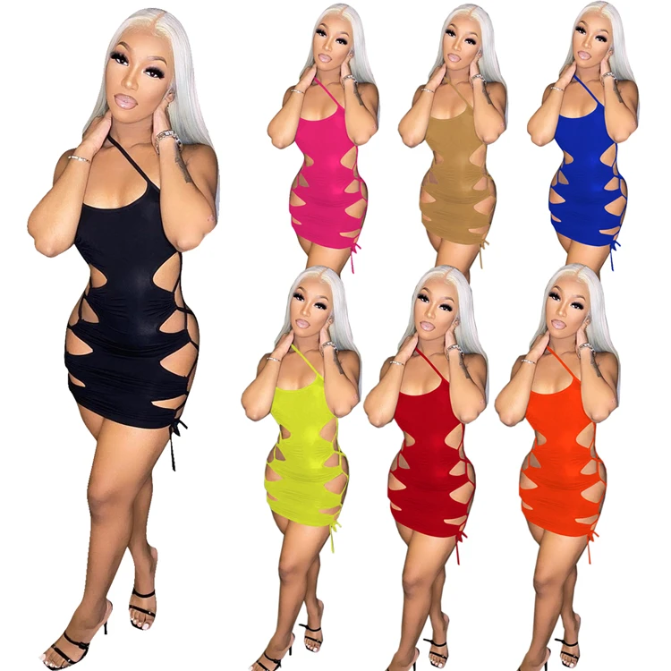 

M777-wholesale hollow out dress for women 2021 bodycon bandage dress club wear