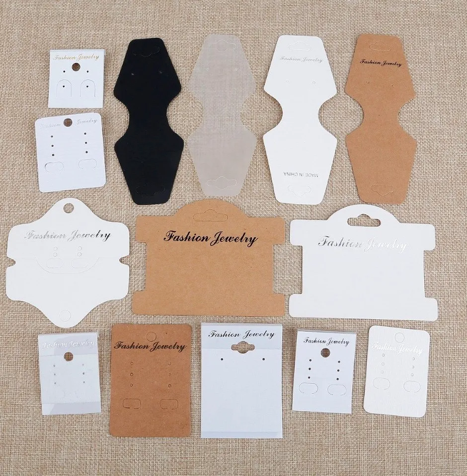 Custom Fashion White Jewelry Earring Necklace Hanging Packaging Display