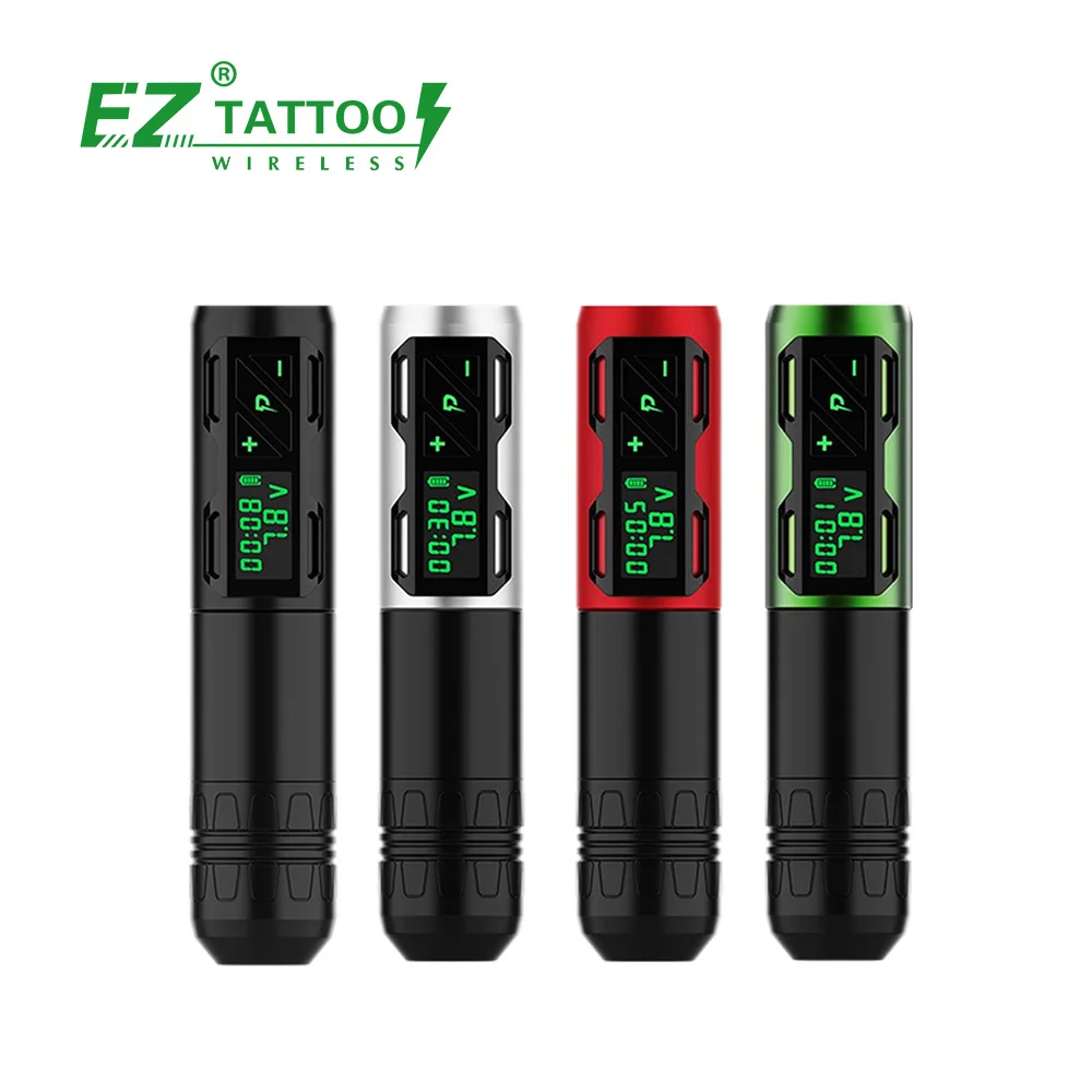

EZ Tattoo P2S Portex Generation 2s Permanent Wireless Tattoo Machine with Swiss Motor and 1 Extra 1800mAh Battery Pack
