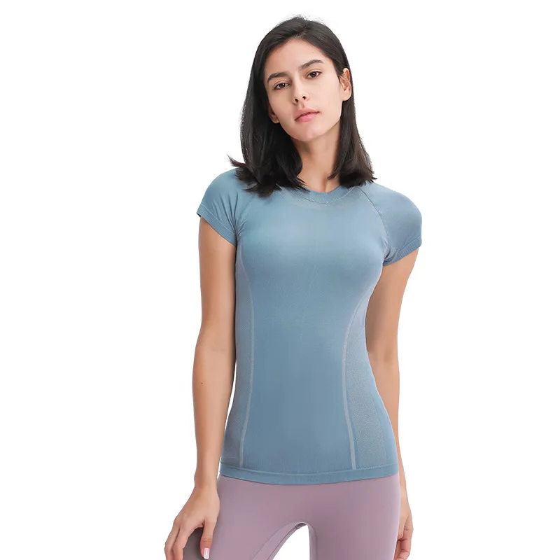 

Gym Wear Yoga TShirt Workout Wear For Women Fitness Quick Dry Breathable Short Sleeve Sports crop top tshirt, Customized colors