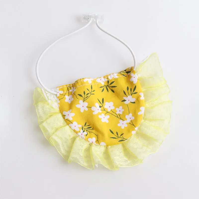 

Amigo new trends fashion cute colorful floral cat accessories hign end cat collar bandana manual kitty lace necklace pet scarf