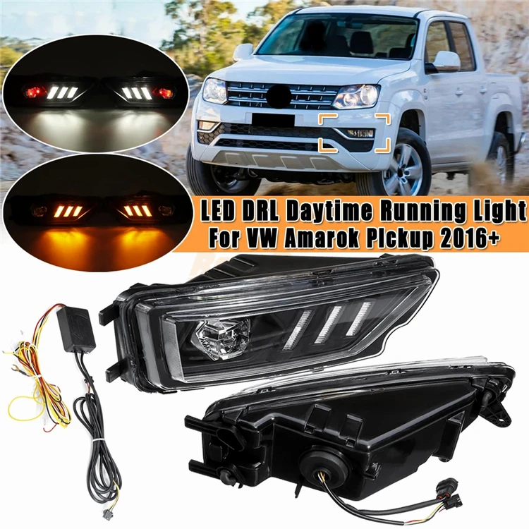 Front Bumper Led Drl Daytime Running Light Fog Lights Lamp With Turn