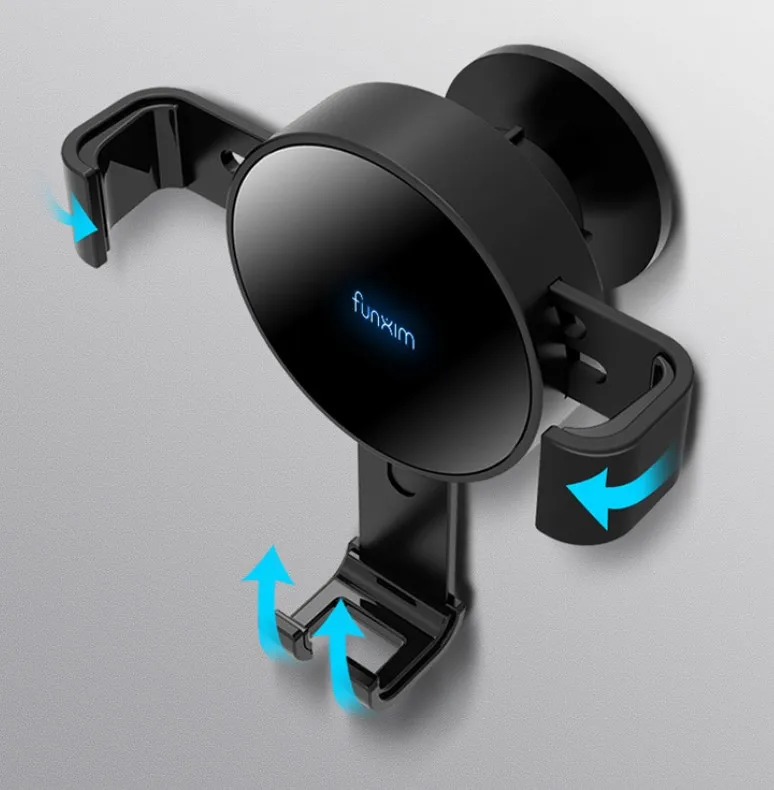 

hot selling mobile phone accessories universal fast car wireless charger, Black