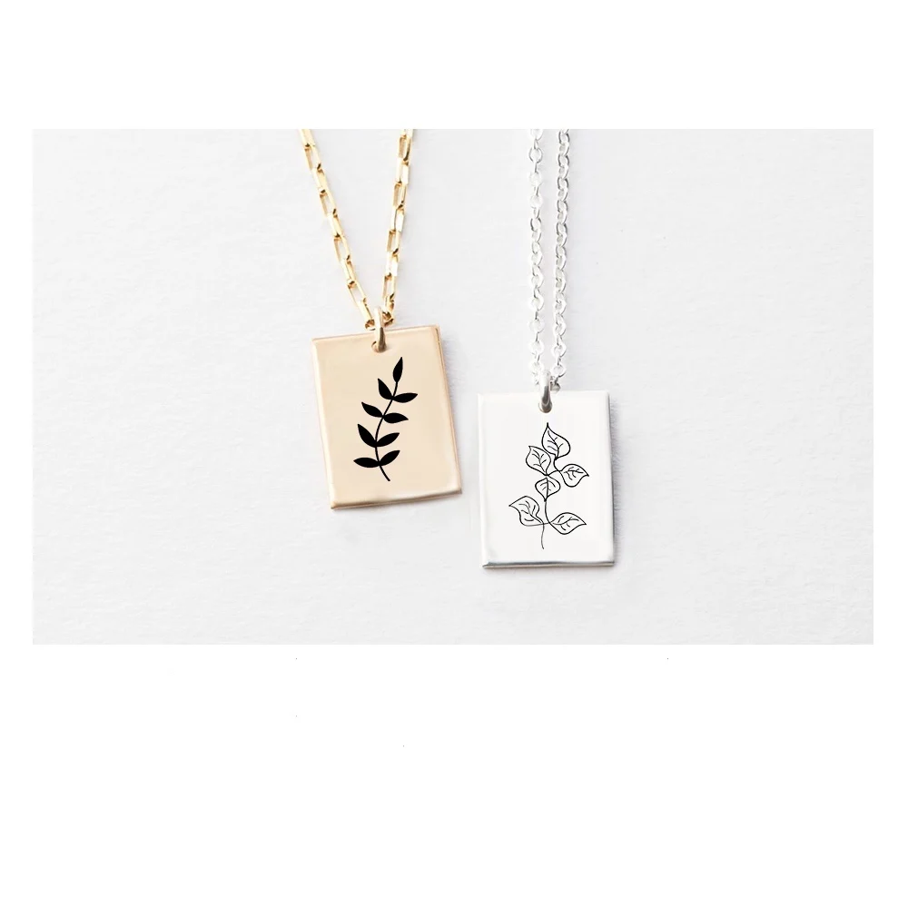 

Trendy Fashion Jewelry Personalized Desert Cactus Plant Pendant Necklace Stainless Steel Non Tarnish Necklace, Silver/gold/rose gold
