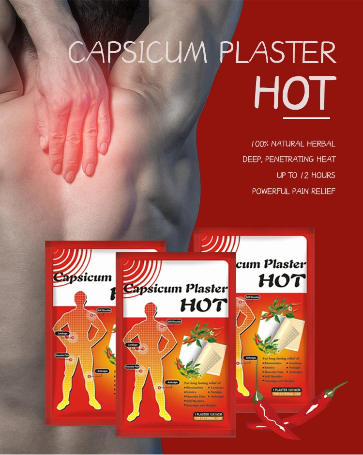 Hot Capsicum Plaster For Rheumatism And Lumbago Chinese Plasters
