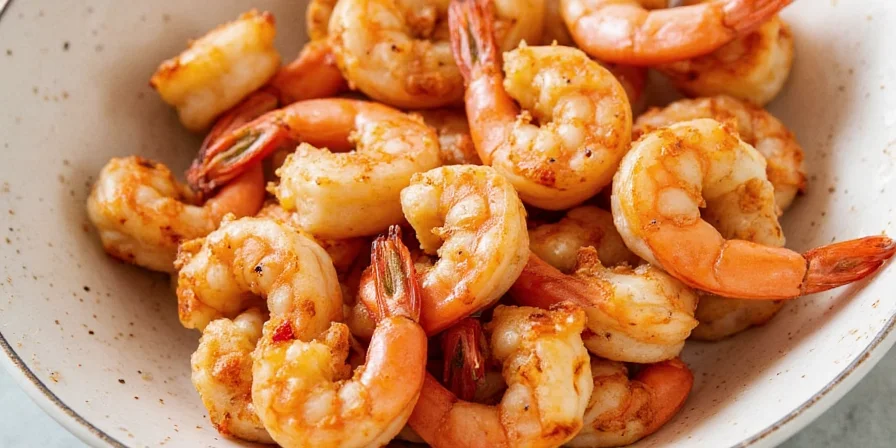 Perfectly seasoned grilled shrimp close-up