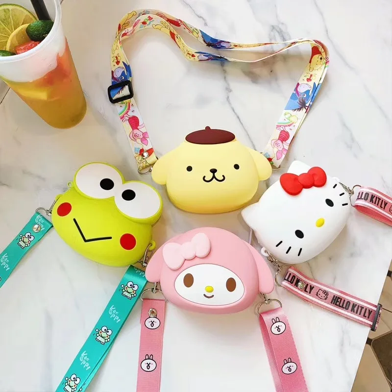 

Cute Cartoon Cat Dog Crossbody Shoulder Bag Soft Silicone Kids Portable Purses Handbags