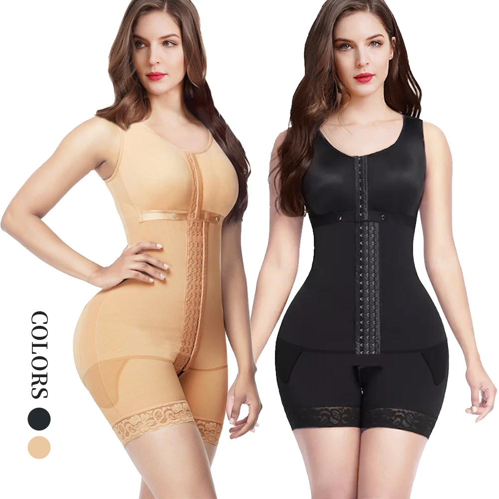 

S-SHAPER High Compression Open Postpartum Bodysuit Tummy Control Waist Trainer Butt Lifter Corset Fajas Colombianas Shapewe, Black beige other colors can be customized