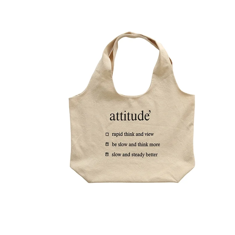 

Customized Wholesale Simple Canvas Bag Literary Canvas Bag shopping bags with logos, Customizable