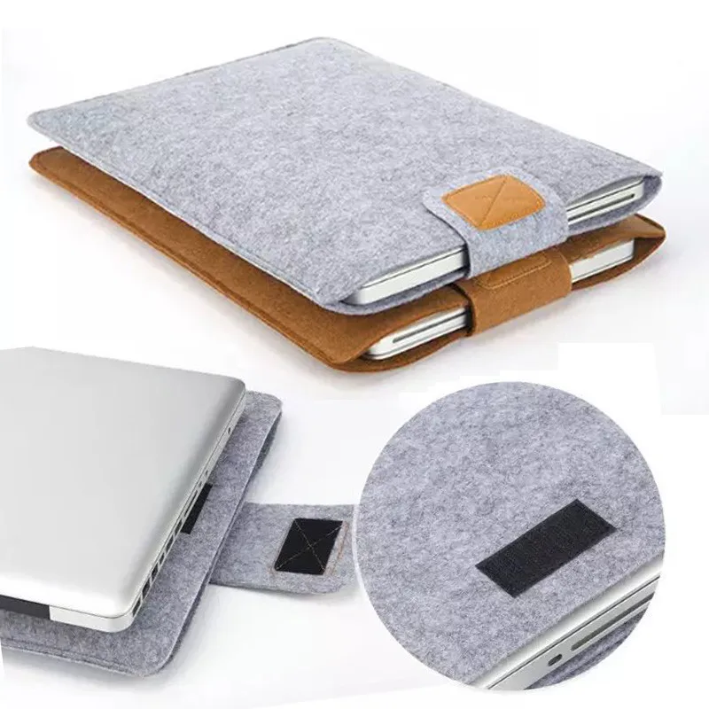 

8/10/11/12/13/14/15 inch Wool Felt Soft Cover Shockproof Tablet Bag Sleeve Case For Macbook Air