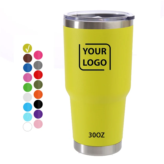 

F002 Custom Logo Wholesale Double Wall Promotional Stainless Steel Travel Beer Mug With Lid, Stock or customized