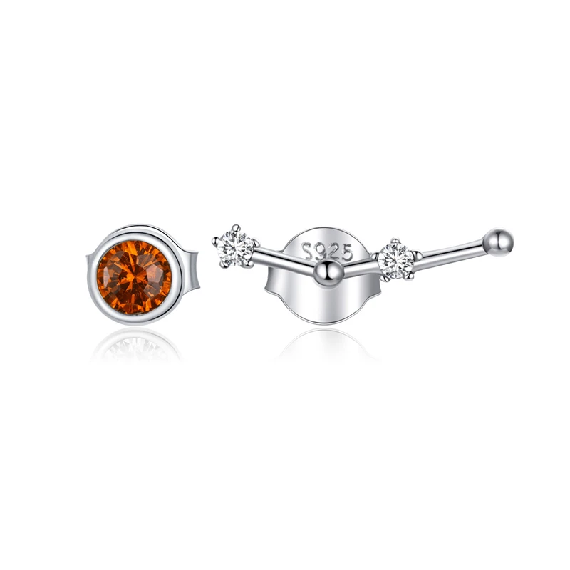 

Real 925 Sterling Silver Gemini Stud Earrings for Women Birthday Gift