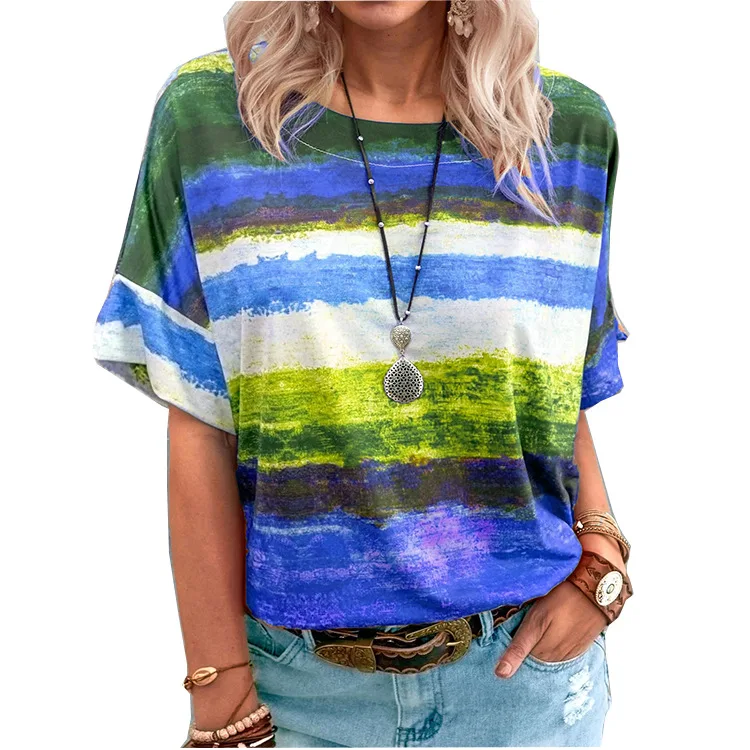 

High quality graded loose print women oversized t-shirts