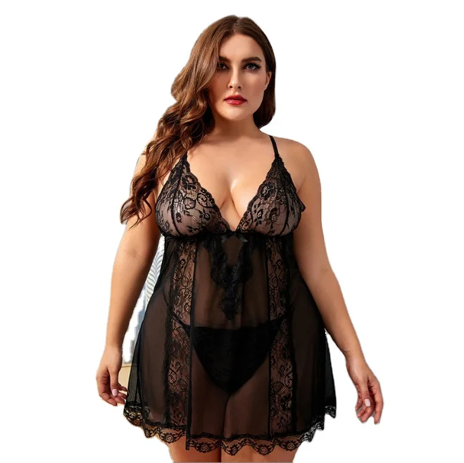 

4xl plus size big breasted tummy fat woman erotic sexy sleepwear babydoll lingerie