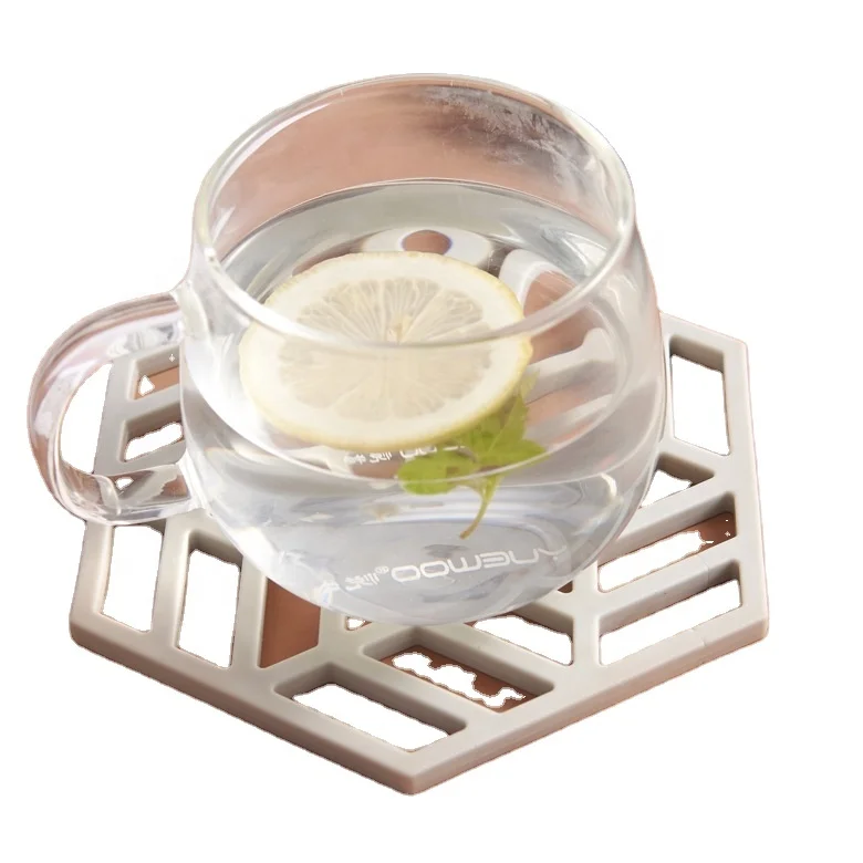 

China's Supplier Nordic-style Plastic Thermal Insulation Pad Non-slip Placemat High Temperature Resistant Insulation pad, Grey