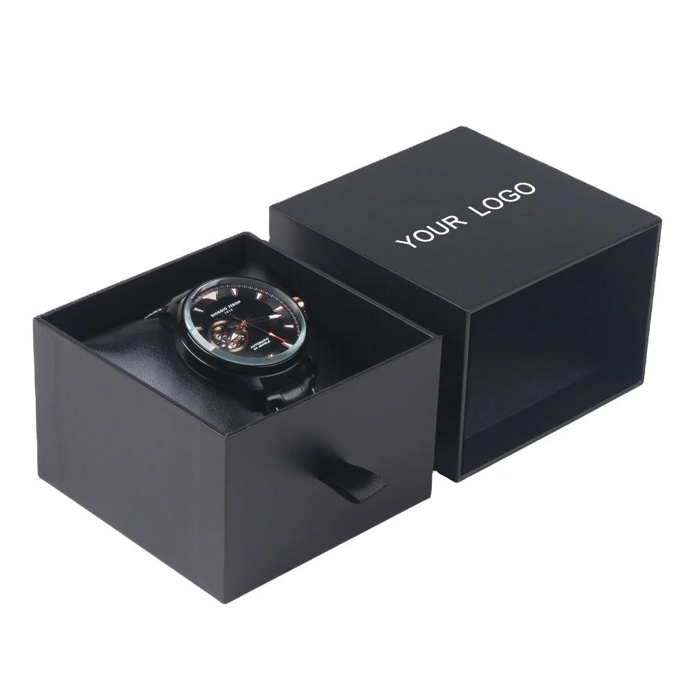 

Custom Logo Paper Cardboard Watch Packaging Box With Pillow
