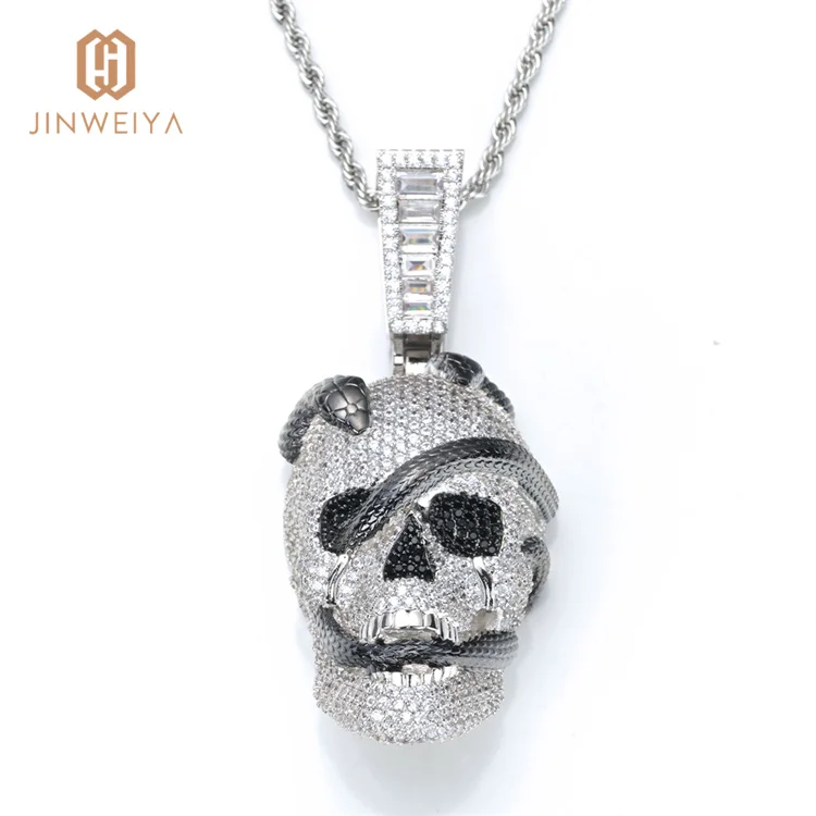 

JWY custom cz pendant brass miami cuban link hip hop iced out boy pendant necklace