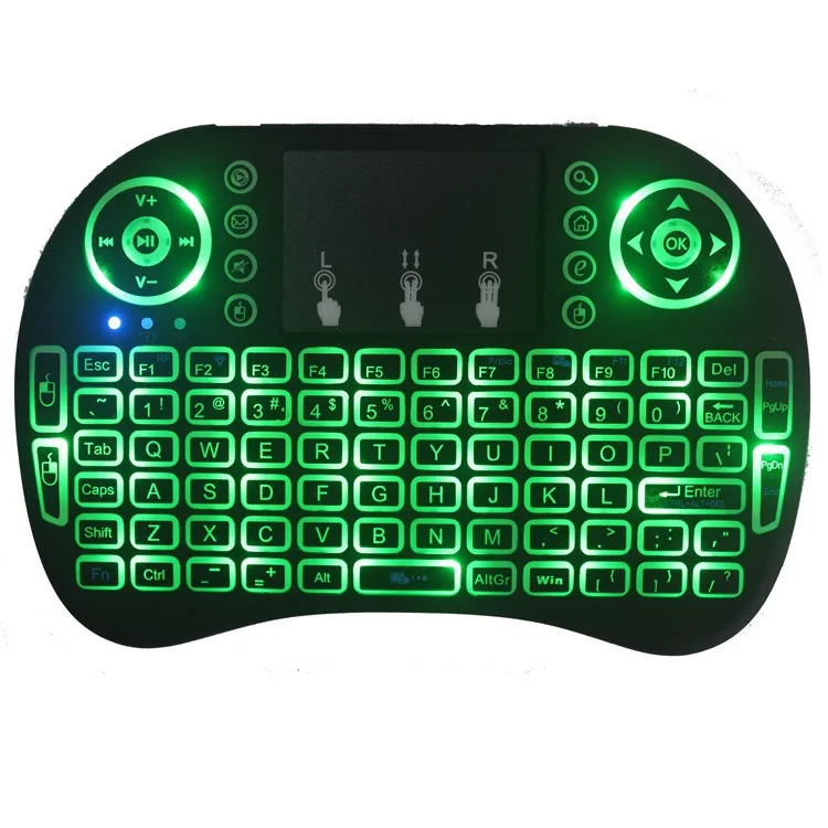 

new technology 2021 Wireless Mini rgb Backlit Keyboard i8 Air Mouse Keyboard for TV Box, Black