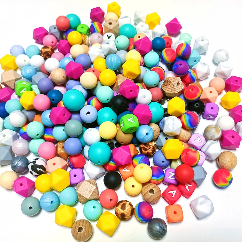 

99 Colors In Stock BPA Free 15mm Silicone Round Ball Beads For Teething Necklace Pacifier Wholesale Silicone Beads