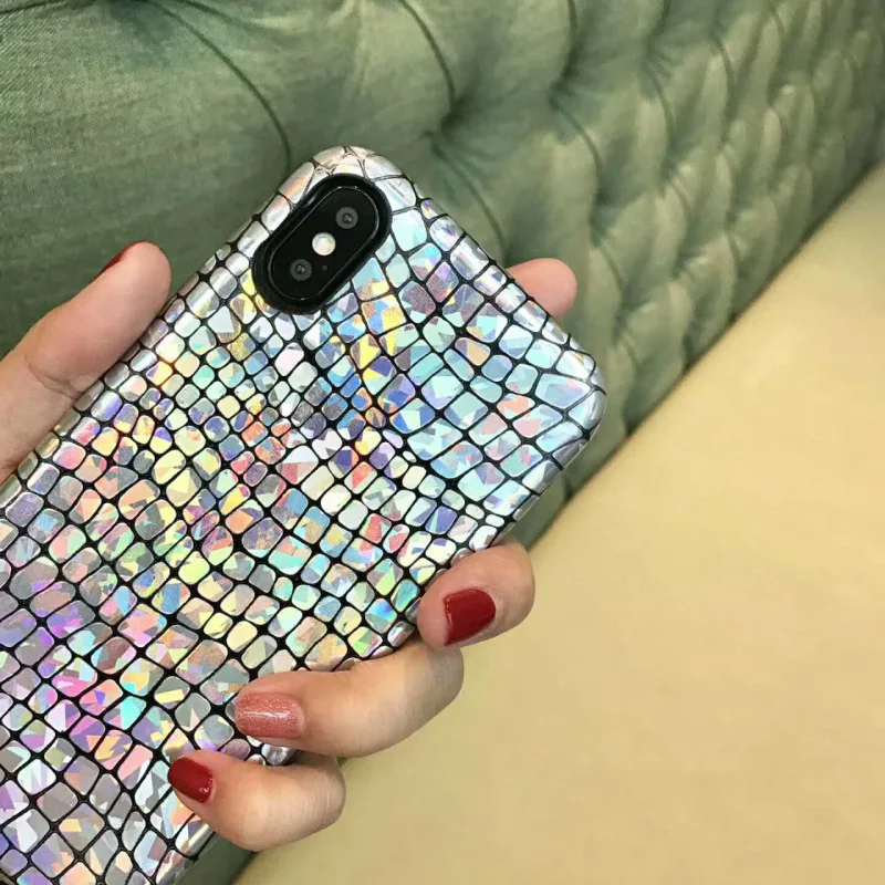 

Free Shipping Crocodile Style Phone Case for iPhone 11 XR X XS MAX 8 Plus 7 6 6S Fashion Girl Soft Bling Phone Cover