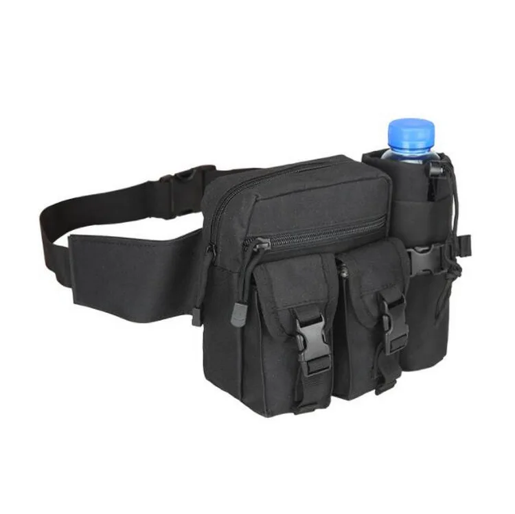 

High Quality Durable Tactical Fanny Pack Boy Running Sport Hiking Belt Waist Bag With Water Bottle, Any colors available