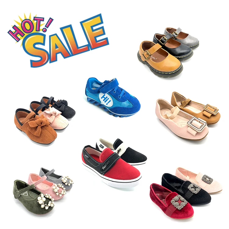 

Leather Formal Shoes Casual canvas Kids shoes clearance inventory stock shoes