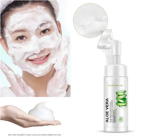 

Face Wash Exfoliating Deep Cleansing Hydration Blackheads Skin Care Aloe Facial Cleanser foam Anti Aging Cleansing mousse